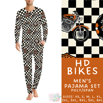 Batch #344 - Family Pajama Party - Closes 5/23 - ETA late July - HD Bikes Men's Pajama Set