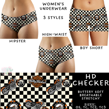 Batch #340 - Comfortable Underwear 4 - Closes 5/16 - ETA early July - HD Checker Women's Underwear