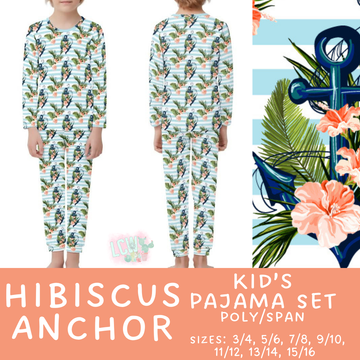 Batch #344 - Family Pajama Party - Closes 5/23 - ETA late July - Hibiscus Anchor Kid's Pajama Sets