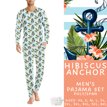 Batch #344 - Family Pajama Party - Closes 5/23 - ETA late July - Hibiscus Anchor Men's Pajama Set
