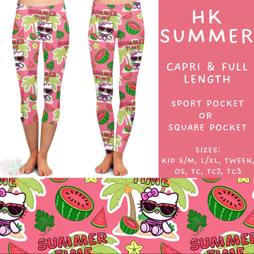 Batch #339 - Character Summer - Closes 5/15 - ETA mid July - HK Summer Full and Capri Length Leggings