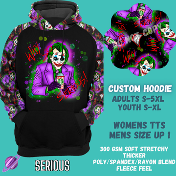 SERIOUS -CUSTOM HOODIES RE-RUN PREORDER CLOSING 5/11