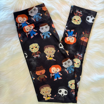 Horror Movie Killer Print Leggings