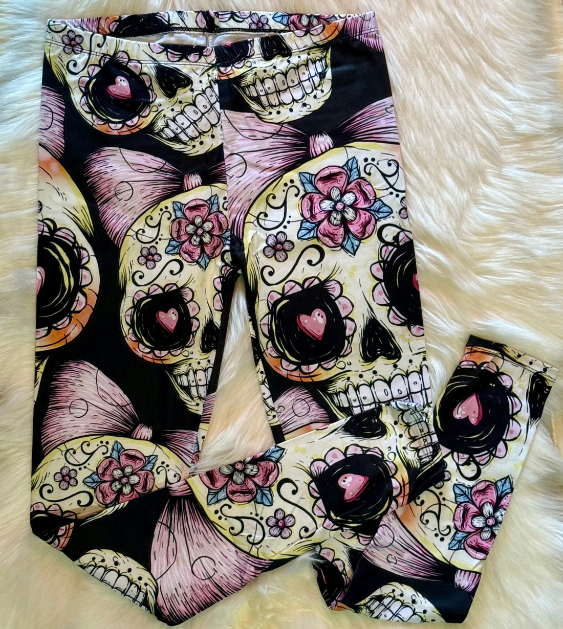Pretty Sugar Skull Print Leggings