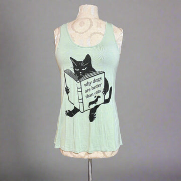 Why Dogs Are Better Than Cats Print Racerback Tank Top