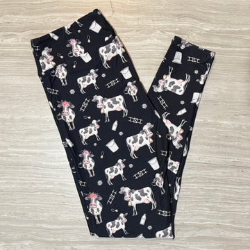 Cute Cow Print Leggings