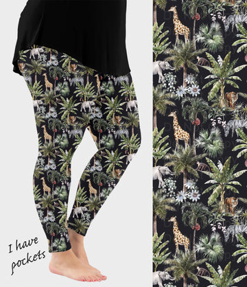 RTS - Jungle Animals Leggings w/ Pockets