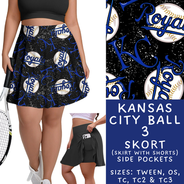 Batch #343 - Home Run Collection - Closes 5/22 - ETA mid July - Kansas City Ball 3 Skort