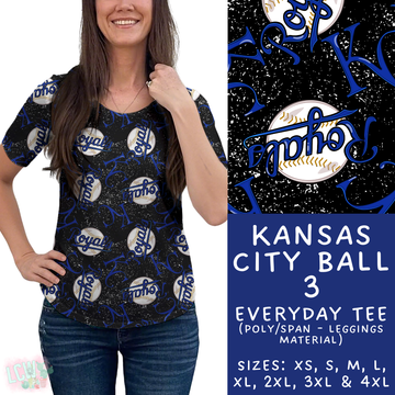 Batch #343 - Home Run Collection - Closes 5/22 - ETA mid July - Kansas City Ball 3 Everyday Tee