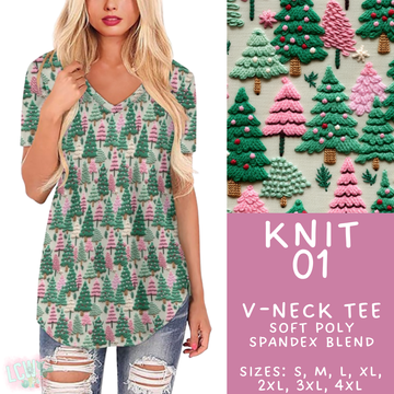 Batch #437 - Christmas Knit 2 - Closes 10/27 - ETA mid Dec - Knit 01 V-Neck Tee