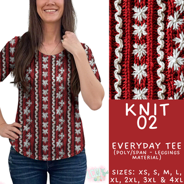 Batch #437 - Christmas Knit 2 - Closes 10/27 - ETA mid Dec - Knit 02 Everyday Tee