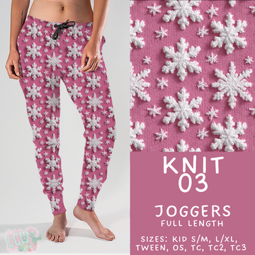Batch #437 - Christmas Knit 2 - Closes 10/27 - ETA mid Dec - Knit 03 Joggers