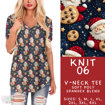 Batch #437 - Christmas Knit 2 - Closes 10/27 - ETA mid Dec - Knit 06 V-Neck Tee