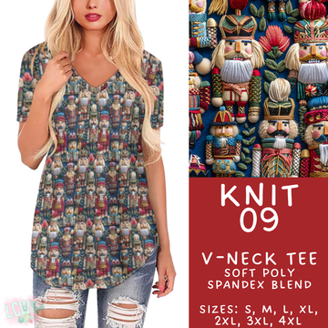 Batch #437 - Christmas Knit 2 - Closes 10/27 - ETA mid Dec - Knit 09 V-Neck Tee