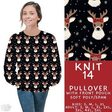 Batch #437 - Christmas Knit 2 - Closes 10/27 - ETA mid Dec - Knit 14 Pocket Pullover