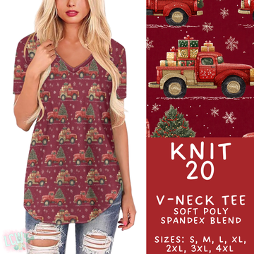 Batch #437 - Christmas Knit 2 - Closes 10/27 - ETA mid Dec - Knit 20 V-Neck Tee