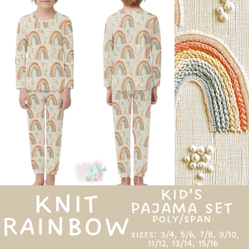 Batch #344 - Family Pajama Party - Closes 5/23 - ETA late July - Knit Rainbow Kid's Pajama Sets