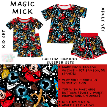 Batch #342 - Family Dreamers - Closes 5/21 - ETA mid July - Magic Mick Adult & Kid's Bamboo Short Sleeper Set