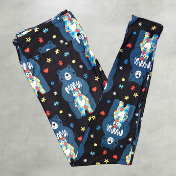 Mama Bear Autism Awareness Leggings