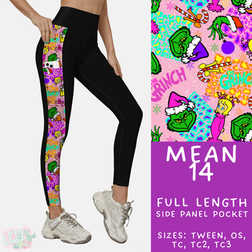 Batch #436 - Mr Mean 2 - Closes 10/24 - ETA early Dec - Mean 14 Pattern Side Pocket Leggings