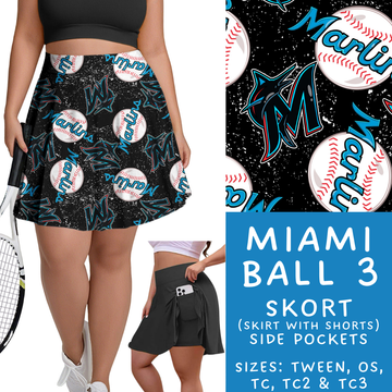 Batch #343 - Home Run Collection - Closes 5/22 - ETA mid July - Miami Ball 3 Skort