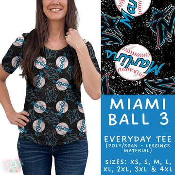 Batch #343 - Home Run Collection - Closes 5/22 - ETA mid July - Miami Ball 3 Everyday Tee