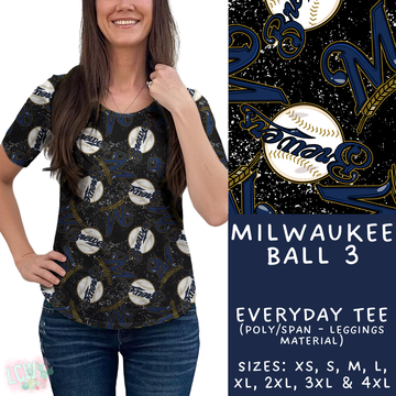 Batch #343 - Home Run Collection - Closes 5/22 - ETA mid July - Milwaukee Ball 3 Everyday Tee