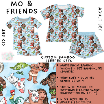 Batch #342 - Family Dreamers - Closes 5/21 - ETA mid July - Mo & Friends Adult & Kid's Bamboo Short Sleeper Set