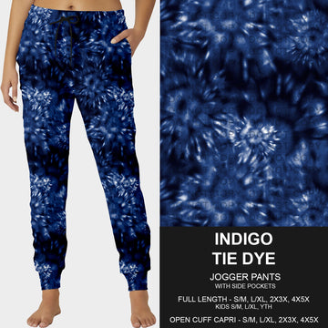 B227- Preorder Indigo Tie Dye Joggers (Closes 5/04. ETA: mid July)