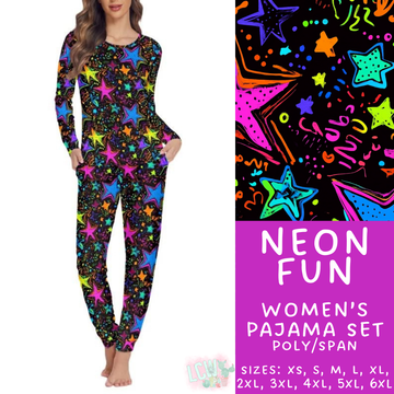 Batch #344 - Family Pajama Party - Closes 5/23 - ETA late July - Neon Fun Women's Pajama Set