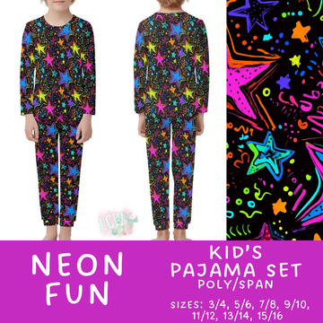 Batch #344 - Family Pajama Party - Closes 5/23 - ETA late July - Neon Fun Kid's Pajama Sets