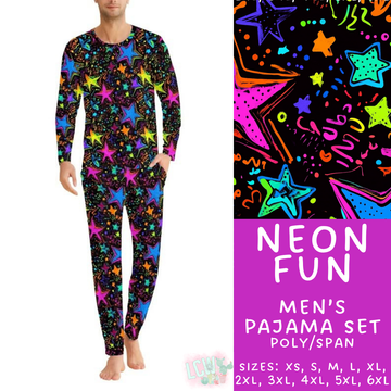 Batch #344 - Family Pajama Party - Closes 5/23 - ETA late July - Neon Fun Men's Pajama Set
