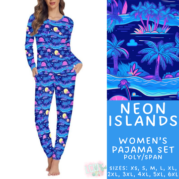 Batch #344 - Family Pajama Party - Closes 5/23 - ETA late July - Neon Islands Women's Pajama Set