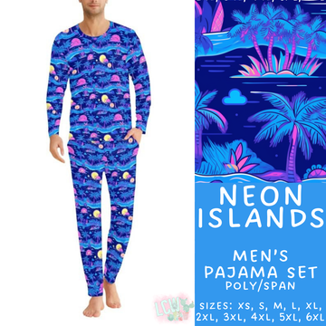 Batch #344 - Family Pajama Party - Closes 5/23 - ETA late July - Neon Islands Men's Pajama Set