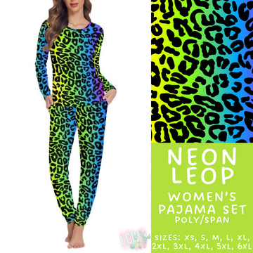 Batch #344 - Family Pajama Party - Closes 5/23 - ETA late July - Neon Leop Women's Pajama Set