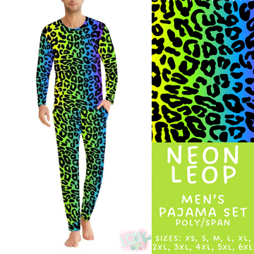 Batch #344 - Family Pajama Party - Closes 5/23 - ETA late July - Neon Leop Men's Pajama Set