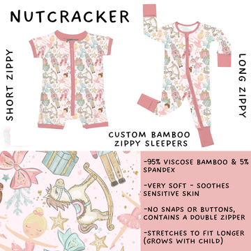 Batch #438 - Little Dreamers Christmas 2 - Closes 10/29 - ETA early Dec - Nutcracker Short and Long Zippy Sleeper