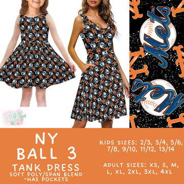 Batch #343 - Home Run Collection - Closes 5/22 - ETA mid July - NY Ball 3 Women's & Girl's Tank Dress