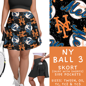 Batch #343 - Home Run Collection - Closes 5/22 - ETA mid July - NY Ball 3 Skort