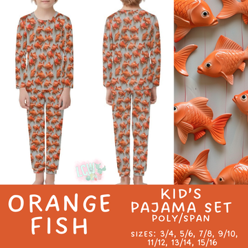 Batch #344 - Family Pajama Party - Closes 5/23 - ETA late July - Orange Fish Kid's Pajama Sets