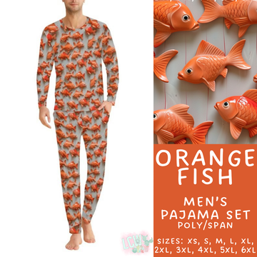 Batch #344 - Family Pajama Party - Closes 5/23 - ETA late July - Orange Fish Men's Pajama Set