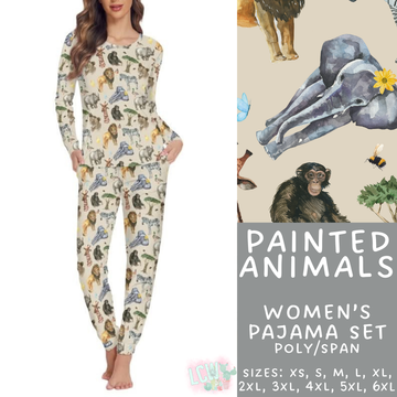 Batch #344 - Family Pajama Party - Closes 5/23 - ETA late July - Painted Animals Women's Pajama Set