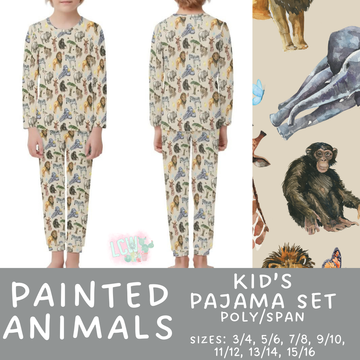 Batch #344 - Family Pajama Party - Closes 5/23 - ETA late July - Painted Animals Kid's Pajama Sets