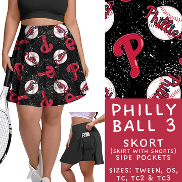 Batch #343 - Home Run Collection - Closes 5/22 - ETA mid July - Philly Ball 3 Skort