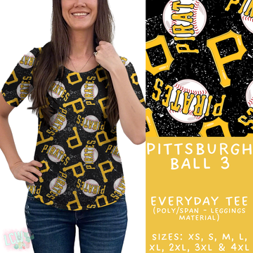 Batch #343 - Home Run Collection - Closes 5/22 - ETA mid July - Pittsburgh Ball 3 Everyday Tee
