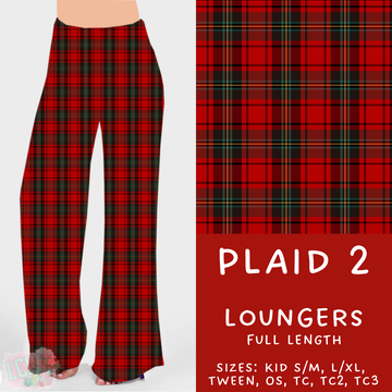 Batch #375 - Christmas in July - Closes 7/17 - ETA mid Sept - Plaid 2 Loungers