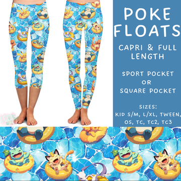Batch #339 - Character Summer - Closes 5/15 - ETA mid July - Poke Floats Full and Capri Length Leggings