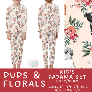 Batch #344 - Family Pajama Party - Closes 5/23 - ETA late July - Pups & Florals Kid's Pajama Sets