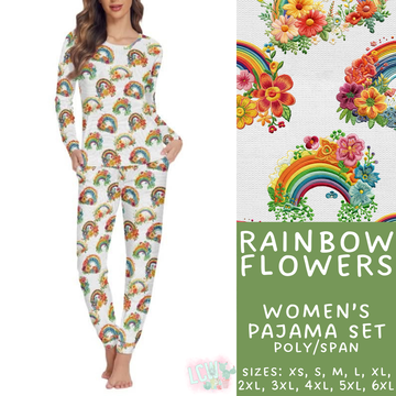 Batch #344 - Family Pajama Party - Closes 5/23 - ETA late July - Rainbow Flowers Women's Pajama Set