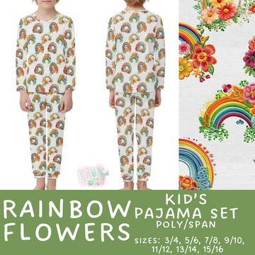 Batch #344 - Family Pajama Party - Closes 5/23 - ETA late July - Rainbow Flowers Kid's Pajama Sets